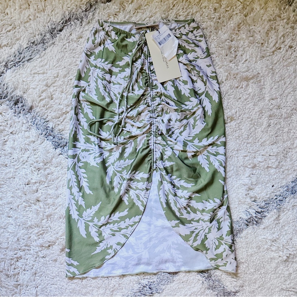 Super Rare Print Adriana Degreas Drawstring Beach Skirt NWT